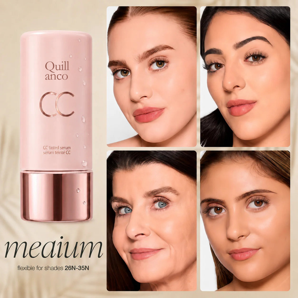 CC Tinted Serum – Shade-Adaptive Coverage, 24H Hydration & Waterproof Wear