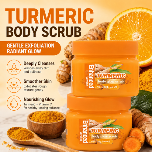 ✨ Turmeric Glow Scrub — Buff Away Dull, Rough Skin for a Softer, Smoother-Looking Glow 🧡
